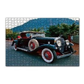 Cakapuzzle Siyah Cadillac Antika Araba 120 Parça Ahşap Puzzle