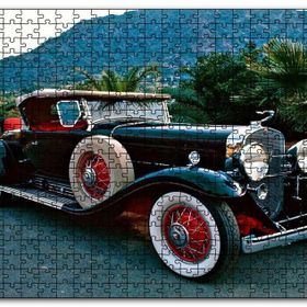 Cakapuzzle Siyah Cadillac Antika Araba Mdf 120 Parça Puzzle