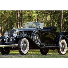 Cakapuzzle Siyah Cadillac Cabrio Antika Araba 120 Parça Ahşap Puzzle