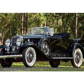 Cakapuzzle Siyah Cadillac Cabrio Antika Araba 120 Parça Ahşap Puzzle