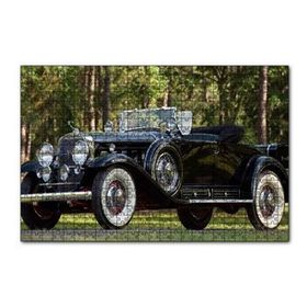 Cakapuzzle Siyah Cadillac Cabrio Antika Araba Mdf 120 Parça Puzzle