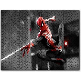 Cakapuzzle Siyah Kırmızı Kostümlü Spider Man Mdf 120 Parça Puzzle