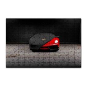 Cakapuzzle Siyah Örtülü Kırmızı Lamborghini 120 Parça Ahşap Puzzle