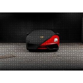 Cakapuzzle Siyah Örtülü Kırmızı Lamborghini 120 Parça Ahşap Puzzle