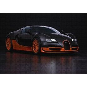 Cakapuzzle Siyah Turuncu Bugatti 120 Parça Ahşap Puzzle