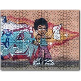 Cakapuzzle Siyahi Kız Grafiti Duvar Boyama Mdf 500 Parça Puzzle