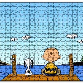 Cakapuzzle Snoopy Charlie Kahverengi Mdf 120 Parça Puzzle