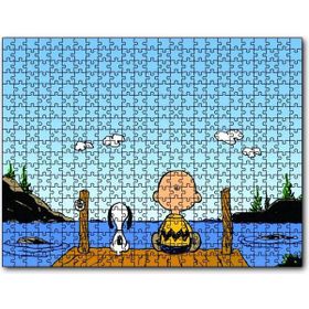 Cakapuzzle Snoopy Charlie Kahverengi Mdf 120 Parça Puzzle