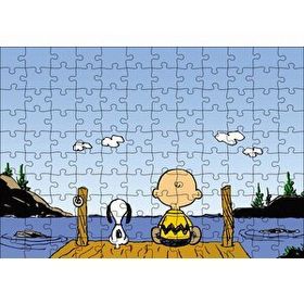Cakapuzzle Snoopy Charlie Kahverengi Mdf 120 Parça Puzzle