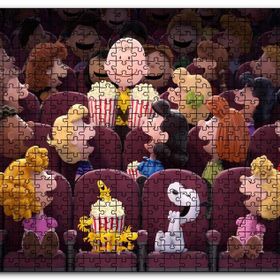 Cakapuzzle Snoopy ve Arkadaşları Sinemada Mdf 120 Parça Puzzle