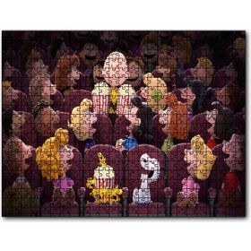 Cakapuzzle Snoopy ve Arkadaşları Sinemada Mdf 120 Parça Puzzle