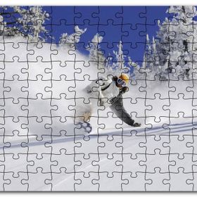 Cakapuzzle Snowboard Spor Karda Uçmak Mdf 120 Parça Puzzle