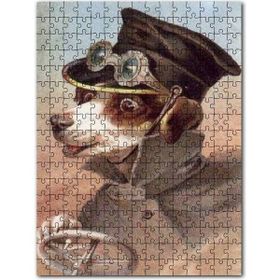 Cakapuzzle Şoför Kıyafetli Sevimli Köpek 500 Parça Ahşap Puzzle