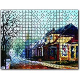 Cakapuzzle Sokak Evler Yağlı Boya 1000 Parça Puzzle