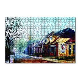Cakapuzzle Sokak Evler Yağlı Boya 120 Parça Ahşap Puzzle