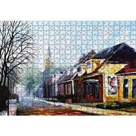 Cakapuzzle Sokak Evler Yağlı Boya 500 Parça Puzzle
