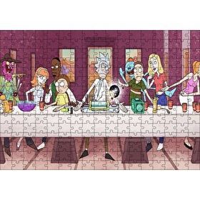 Cakapuzzle Son Akşam Rick Ve Morty Görseli 120 Parça Ahşap Puzzle
