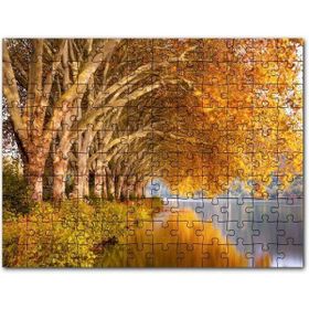 Cakapuzzle Sonbahar Rengi Ağaçlar ve Durgun Göl Mdf 500 Parça Puzzle