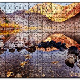 Cakapuzzle Sonbahar Renkleri ve Berrak Dağ Gölü Mdf 120 Parça Puzzle