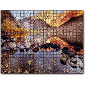 Cakapuzzle Sonbahar Renkleri ve Berrak Dağ Gölü Mdf 120 Parça Puzzle