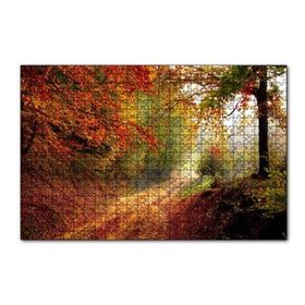 Cakapuzzle Sonbahar Renkleri Yapraklar ve Ormandaki Patika 120 Parça Ahşap Puzzle