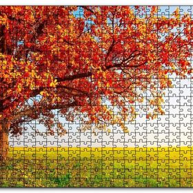 Cakapuzzle Sonbahar Renklerinde İhtiyar Ağaç Mdf 120 Parça Puzzle