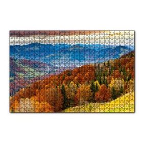 Cakapuzzle Sonbahar Renklerinde Orman ve Dağlar 120 Parça Ahşap Puzzle
