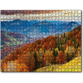 Cakapuzzle Sonbahar Renklerinde Orman ve Dağlar Mdf 120 Parça Puzzle