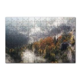 Cakapuzzle Sonbahar Renklerinde Orman ve Sisler 120 Parça Ahşap Puzzle