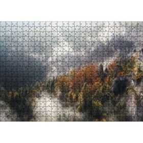 Cakapuzzle Sonbahar Renklerinde Orman ve Sisler 120 Parça Ahşap Puzzle