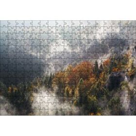 Cakapuzzle Sonbahar Renklerinde Orman ve Sisler 120 Parça Ahşap Puzzle