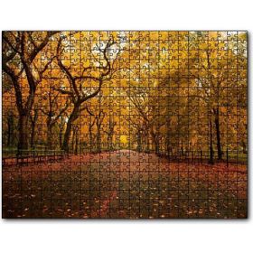 Cakapuzzle Sonbahar Sarı Kızıl Yapraklar Ağaçlı Yol 500 Parça Puzzle