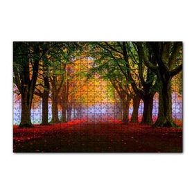 Cakapuzzle Sonbahar Sisler Ormanı ve Yapraklar 120 Parça Ahşap Puzzle