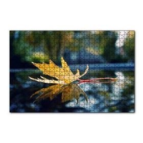 Cakapuzzle Sonbahar Yaprağı Yakın Çekim Görseli 120 Parça Ahşap Puzzle