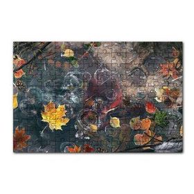 Cakapuzzle Sonbahar Yaprakları ve Yağmur Damlaları 120 Parça Ahşap Puzzle