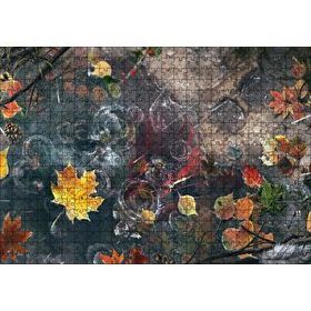 Cakapuzzle Sonbahar Yaprakları ve Yağmur Damlaları 120 Parça Ahşap Puzzle