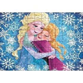Cakapuzzle Sonsuza Kadar Elsa Ve Anna Kız Kardeşler Görseli 120 Parça Ahşap Puzzle