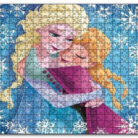 Cakapuzzle Sonsuza Kadar Elsa ve Anna Kız Kardeşler Görseli Mdf 500 Parça Puzzle