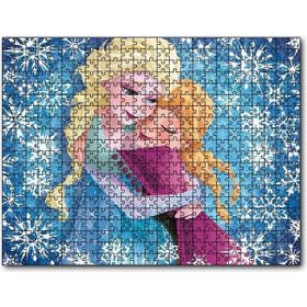 Cakapuzzle Sonsuza Kadar Elsa ve Anna Kız Kardeşler Görseli Mdf 500 Parça Puzzle