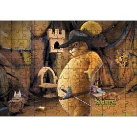 Cakapuzzle Sonsuza Kadar Shrek Kedi Görseli 120 Parça Ahşap Puzzle