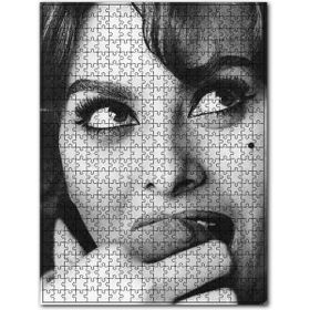 Cakapuzzle Sophia Loren Portre Siyah Beyaz Ahşap 1000 Parça Puzzle