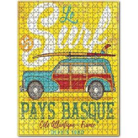 Cakapuzzle Sörf Hazırlığı Afişi Şekilli Görsel Ahşap 255 Parça Puzzle