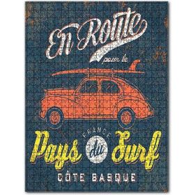 Cakapuzzle Sörf Tatili Afişi Desenli Görsel Ahşap 1000 Parça Puzzle