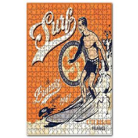 Cakapuzzle Sörf Yapan Adam Afişli Görseli Ahşap 255 Parça Puzzle