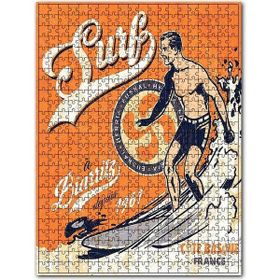 Cakapuzzle Sörf Yapan Adam Afişli Görseli Ahşap 500 Parça Puzzle