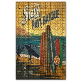 Cakapuzzle Sörf Yarışları Afişi Görseli Ahşap 255 Parça Puzzle