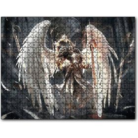 Cakapuzzle Şövalye Melek Kanatları ve Kılıçlar 120 Parça Ahşap Puzzle
