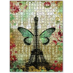 Cakapuzzle Soyut Güllü Kadın Görseli 255 Parça Ahşap Puzzle