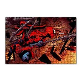 Cakapuzzle Spider Man Ağları Üzerinde Uçuyor 120 Parça Ahşap Puzzle