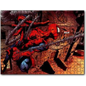 Cakapuzzle Spider Man Ağları Üzerinde Uçuyor 255 Parça Ahşap Puzzle